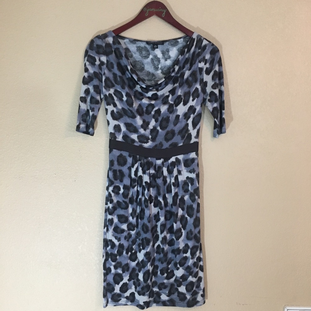 Banana republic black and gray animal print dress